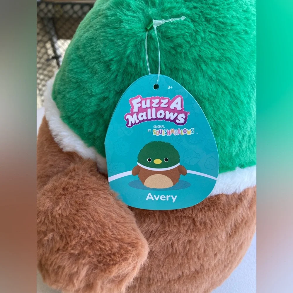 Squishmallows Fuzzamallows Avery Mallard Duck 12